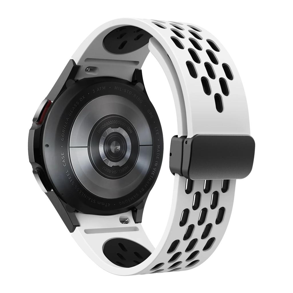 Silicone Strap for Samsung Galaxy Watch 7 6 5 4 40mm 44mm 5Pro 45mm Magnetic Buckle No Gaps Band 6 Classic 43mm 47mm 42 Bracelet