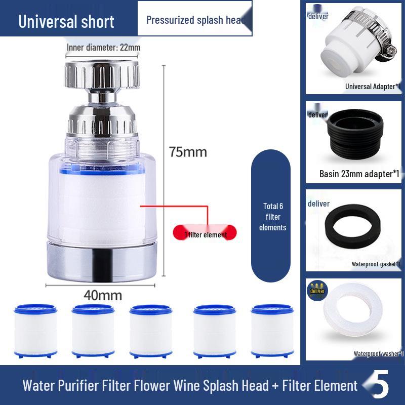 Universal Kitchen Faucet Water Purifier Extender Aerator