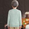 Middle-aged and Elderly Women's Clothing Mother Autumn and Winter New V-neck Solid Color Thin Sweater T-shirt Casual Long-sleeved Bottoming Shirt