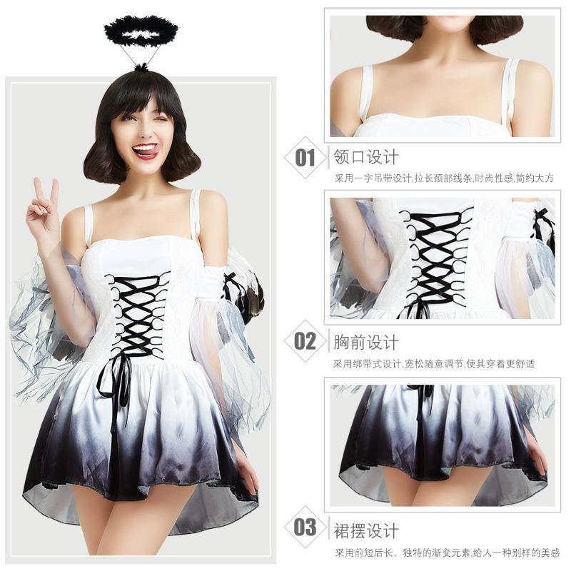 Halloween Witch Costume Adult Black Ghost Ghost Bride Masquerade Witch Snake Chef