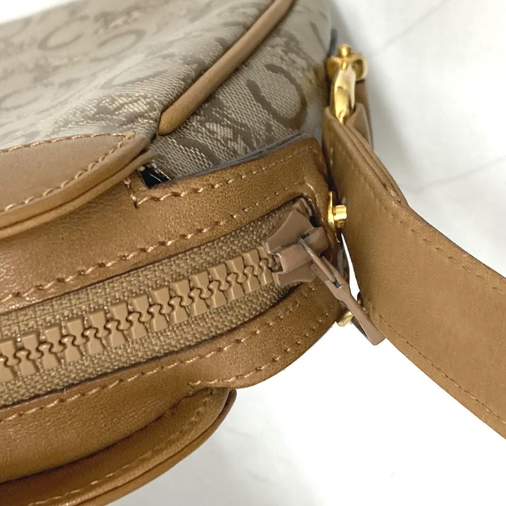 CELINE CMacadam crossbody bag Shoulder Bag PVC/Leather Beige/GoldHardware