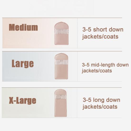 3Pcs Hanging Bag Set Maximize Wardrobe Space Compression Zipper Dust-Proof Travel Bags Garment Protection Organizer