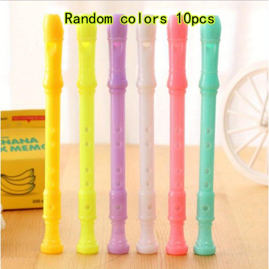 

Возвращение в школу, 10 шт., 0,5 мм, выдувная мини-блокфлейта, стильная нейтральная ручка, перьевая ручка, мультяшная творческая ручка-флейта, подарок студенту Random colors 10pcs