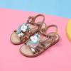Sandals Soft Soles Foreign Style Summer Embroidered Unicorn Velcro Shoes Little Girls Daily Kids Sandals  Causal