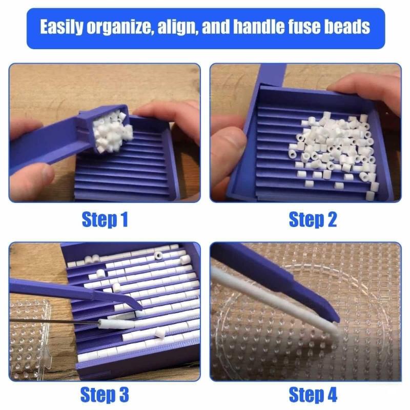 3er-Set Kalibrator für Perlenplatzierung mit Nadelwerkzeug und Tablett mit mehreren Fächern für präzise Bastelprojekte