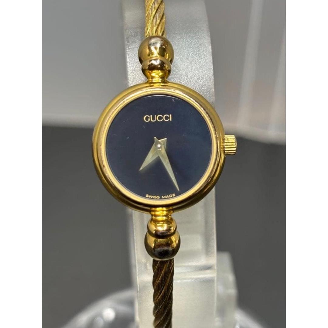 Used [Working item] GUCCI watch 2700.2.L black gold bangle