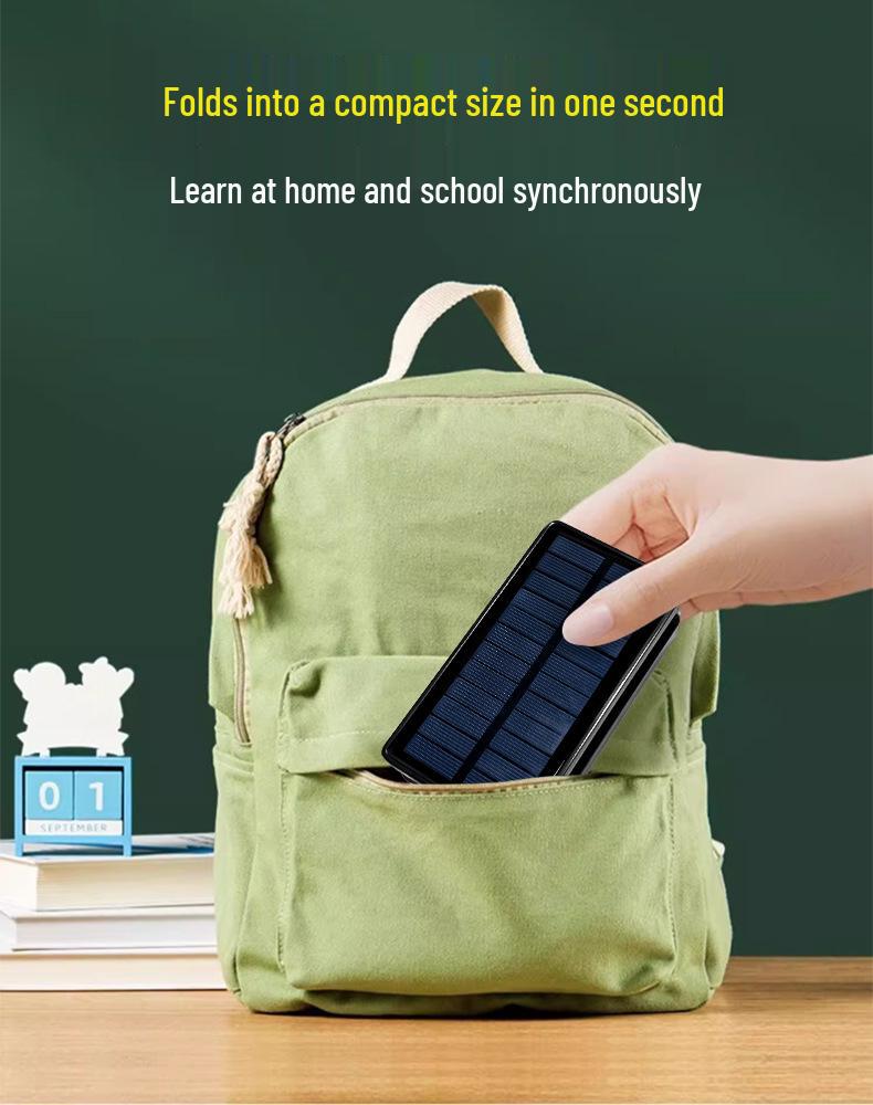 Jiuliang LED Solar Charging Desk Lamp 666T - Foldable Eye Protection Reading Light for Students