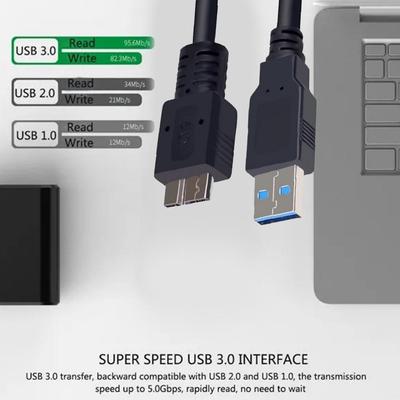 USB 3.0 Type A To Micro-B Data Cable Charger Male To Type-c Male Dual Y-shaped Data Transmission Cable Power Supply Up To 5Gbps
