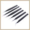 6Pcs Anti-static ESD Stainless Steel Tweezers Maintenance Tool Industrial Precision Curved Straight Tweezers Repair Tools Set