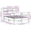 VidaXL Bed Frames Without Mattress 150x200 Cm Solid Pine Wood, Bed, Bedroom Furniture, Wooden Bed, Double Bed, 3323218