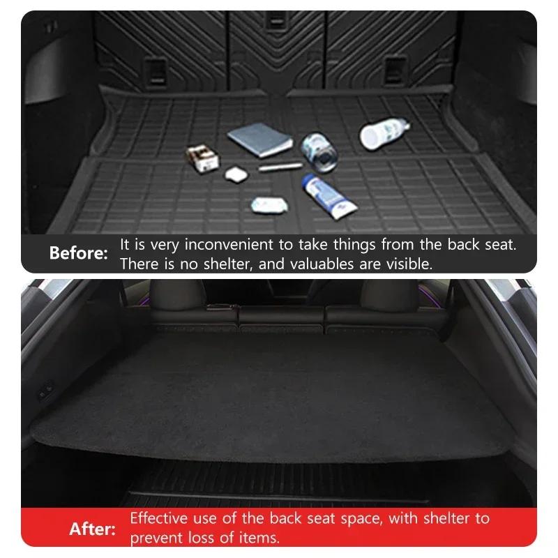Car Trunk Partition Board For Tesla Model Y Juniper 2025 Foldable Panel Privacy Shield Baffle Plate Load - Bearing Trunk Divider
