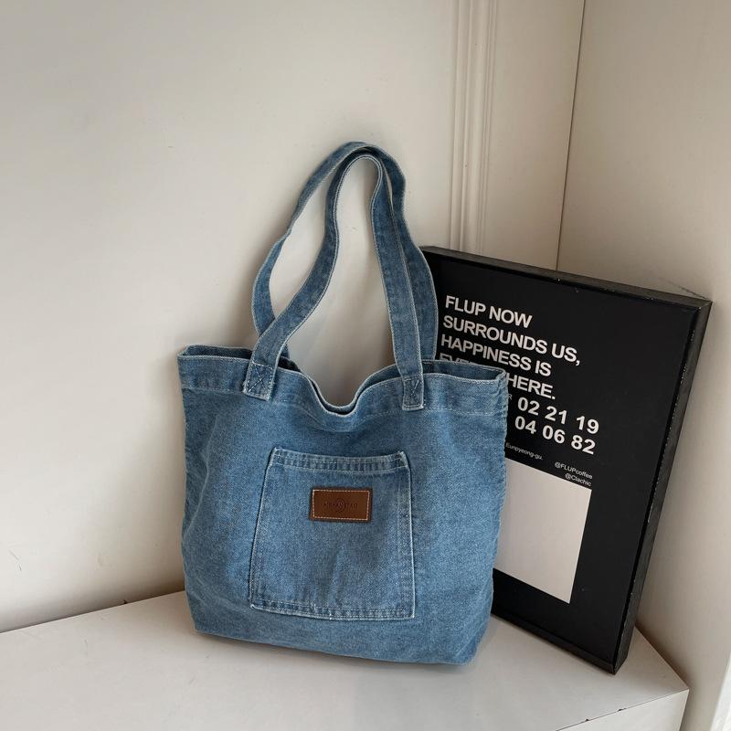 Summer New Fashion Trend 2025 Personalized Large-capacity Bag Casual Simple Foreign Style Women's Shoulder Tote Bag