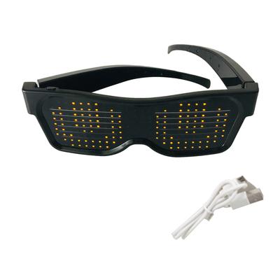 LED-Brille, anpassbar, BT-LED-Brille, buntes Licht, leuchtende Brille, DIY-Nachrichten, 31 Animationen, 11