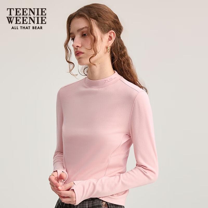 Teenie Weenie Women's Fleece Mock Neck Long Sleeve Top