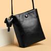 First Layer Cowhide Mini Tote Bucket Bag Women'S Casual Leather Women'S Bag Shoulder Messenger Bag
