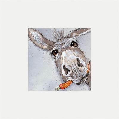 Bev Davies Crunchy Donkey Mounted Print