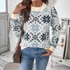 Knitted Sweater Autumn and Winter New European and American Casual Women's Clothing Pullover Jacquard Sweater