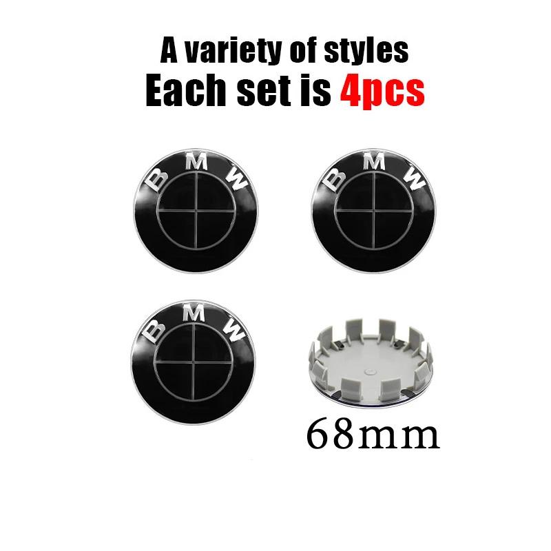 4 Stück 68mm 56mm Felgenmittekappe Radnabendeckel Integrierte Kappe Logo Für BMW E36 E46 E90 E60 E39 F30 F20 X5 E70 E53 G30 E91