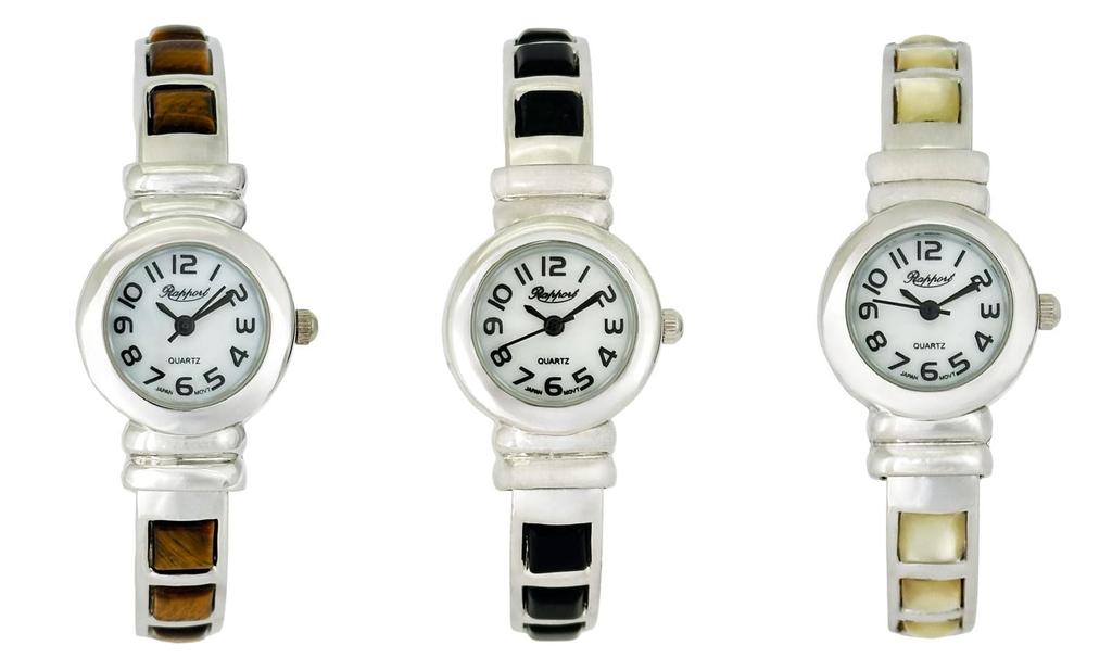 La Paul Women's Stone Bangle Watch, Brown, 164024