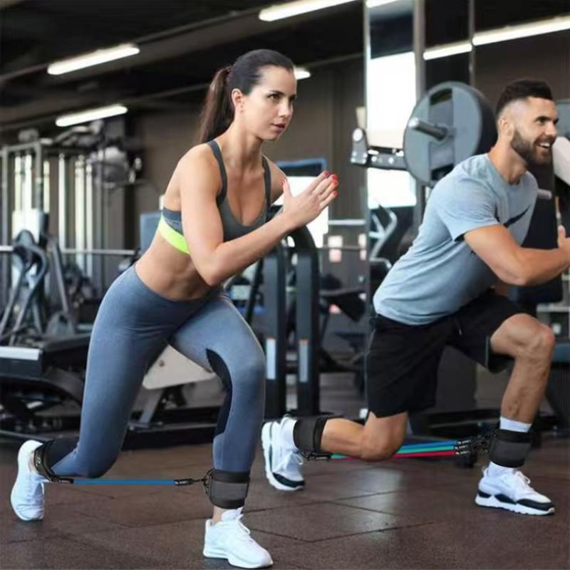 Double Cable Adjustable Ankle Straps Universal Size Padded Cuffs for Gym Home Leg Glute Workout for Adults