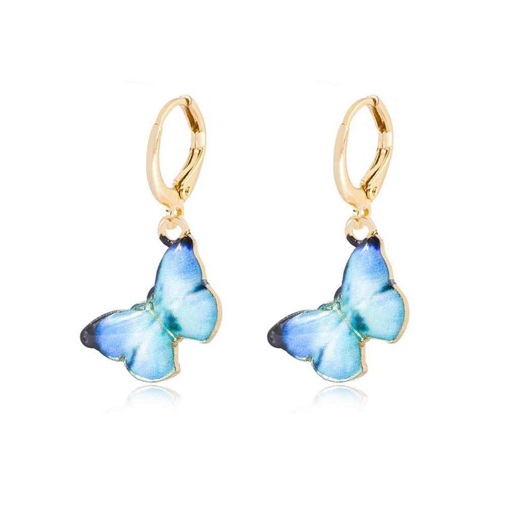 Butterfly Alloy Unique Drop Earrings Fashionable Metal Jewelry Ideal Gifts For