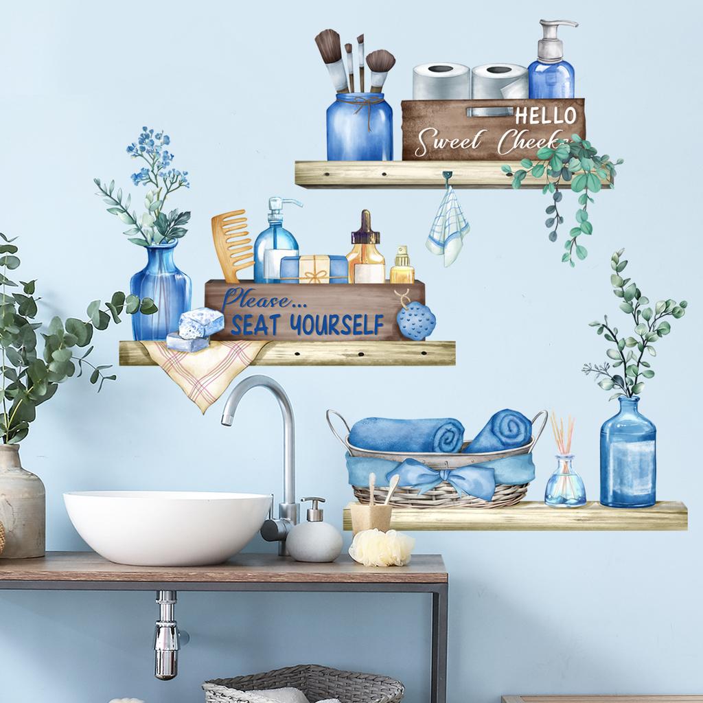 Colorful Flower Pendant Lamp Bird Wall Sticker For Bedroom Living Room Entrance Home Background Decoration Self-adhesive 29*22CM