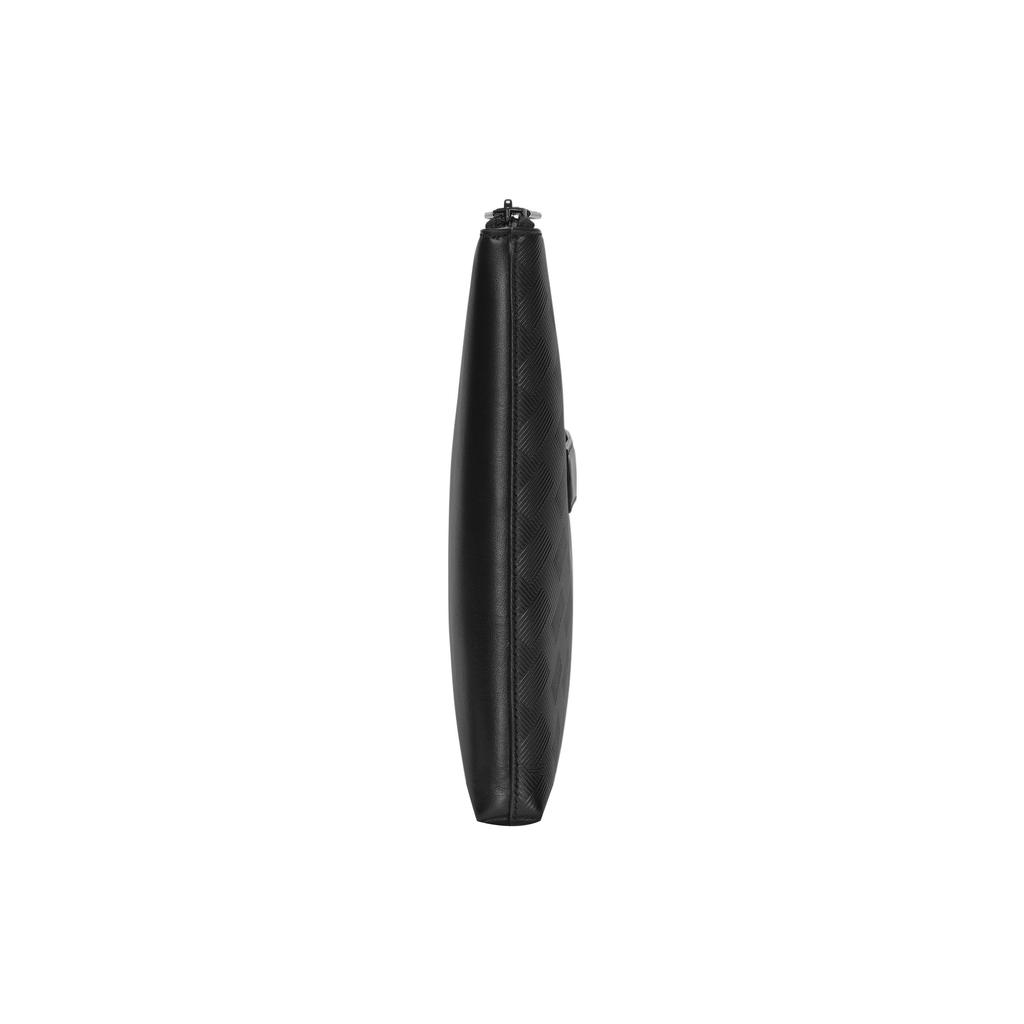 Montblanc Style 3.0 Series Zipper Closure Full Grain Leather Laptop Bag Clutch Men Bags Black 129969