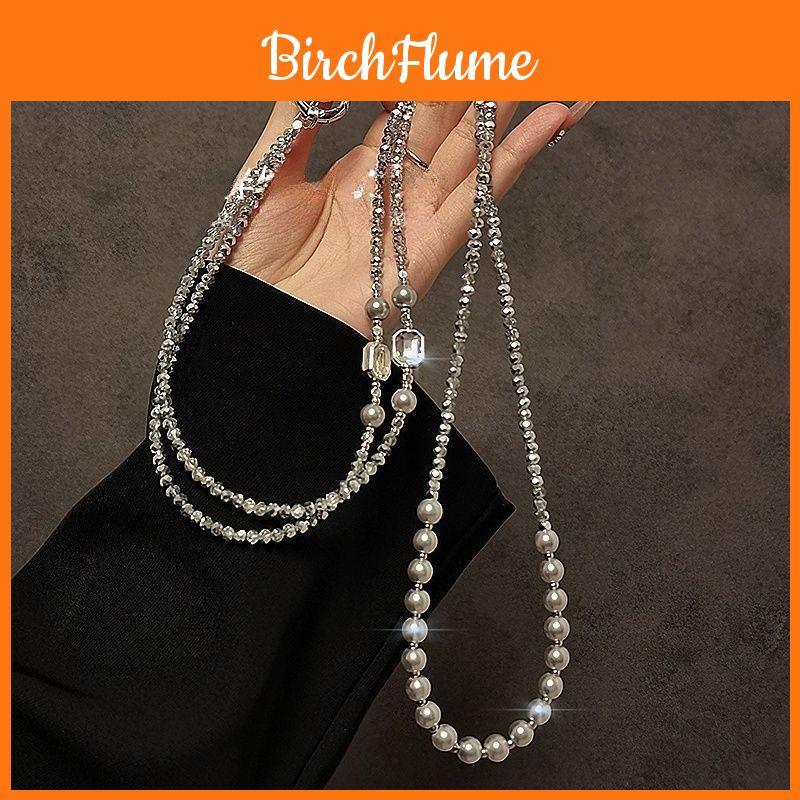 Elegant Crystal Beaded Phone Lanyard With Pvc String For Women And Men