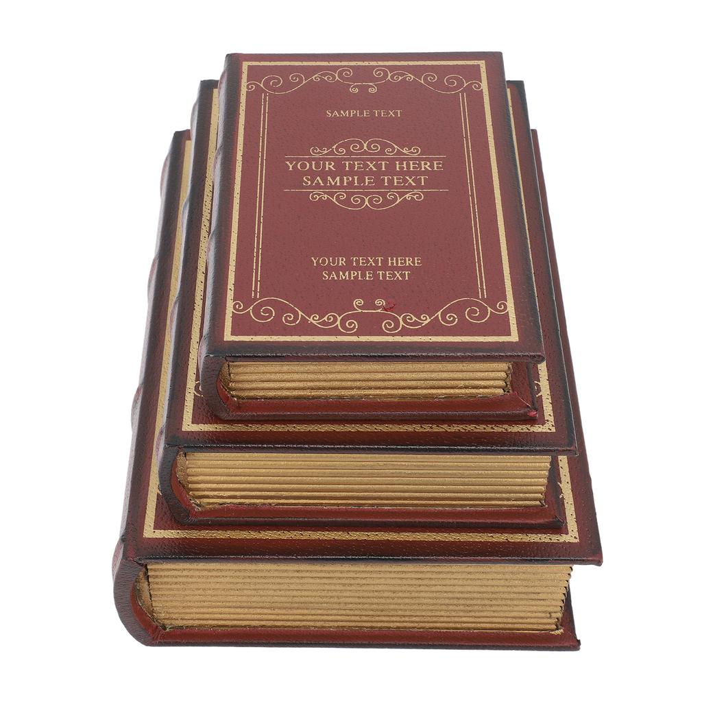 Decorative Vintage Book Shaped Trinket Storage Box Decorative Book Boxes for Office Model Photo