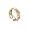 Adjustable Heart Ring Exquisite Rhinestone Ring Trendy Finger Ring  Hipster