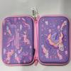 Kids EVA Hard Shell Pencil Case, Uni-corn Cartoon Print Large Capacity Stationery Pouch for Girls