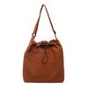 Rear zipper drawstring casual bag women's new fashion large cloth bag large capacity tote bag class commuter messenger bag