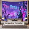 City Cyberpunk (54) Theme Custom Tapestry Personalized Custom Name Text Wall Hanging Tapestry Home Decor Background Cloth