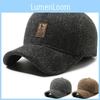 Warm Men's Winter Baseball Cap For Middle-aged Seniors In Thickened Wool Blend Design