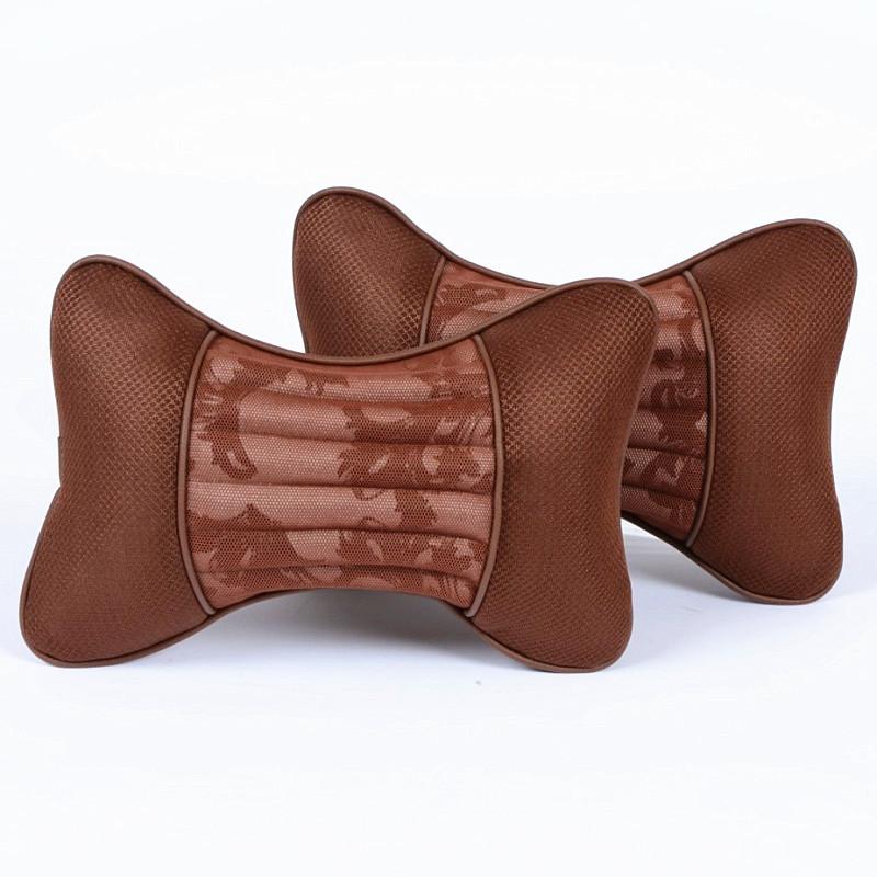2Pcs Car Headrest Neck Pillows Rest Cushion Breathable Support Seat Accessories Auto Safety Pillow Four Seasons Universal Decor