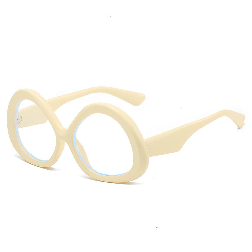 

Очки с плоскими линзами с большой оправой против синего света, элегантная женская оправа для очков, оправа для очков white slice