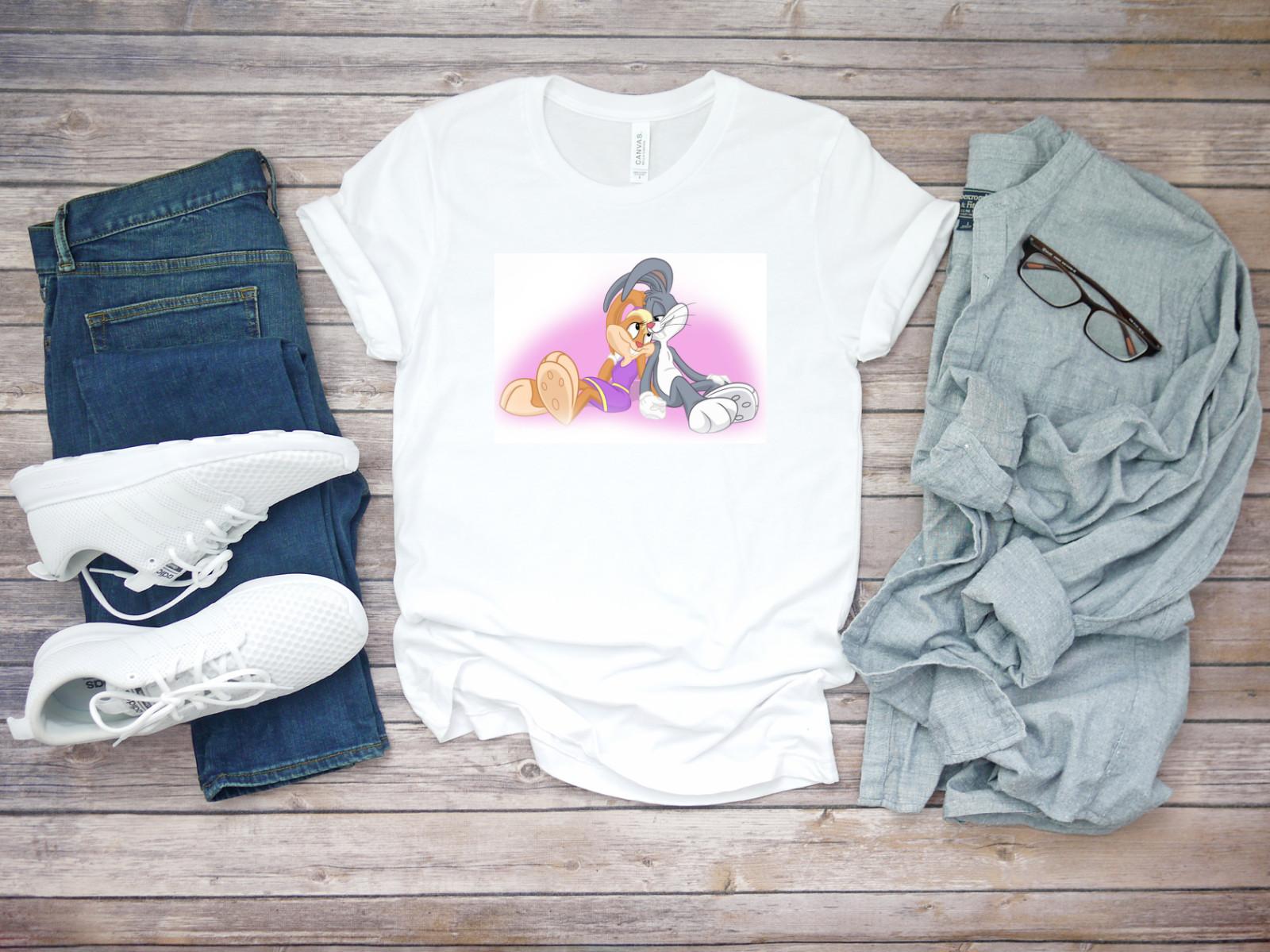 Dream Love Lola Bunny Bugs Bunny Funny sleeve Men T-shirt K683 L