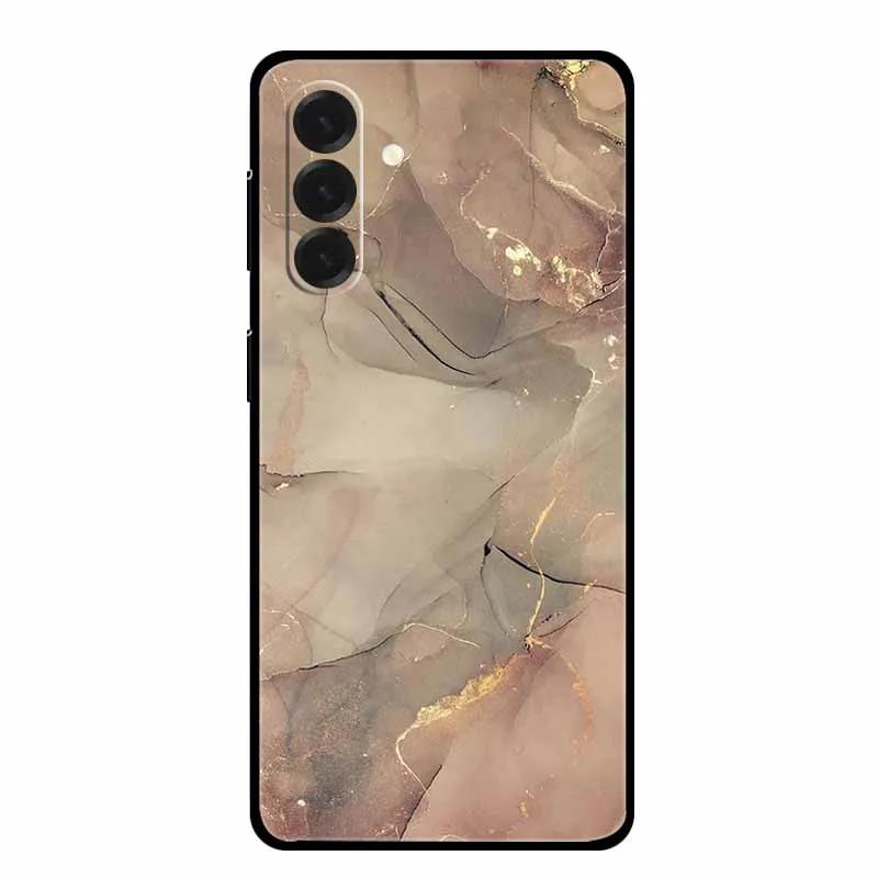 For Samsung Galaxy A17 Cases Marble Painted Black Silicone Back Cover Case for Galaxy A17 5G Protective Shell A17 Texture Bumper