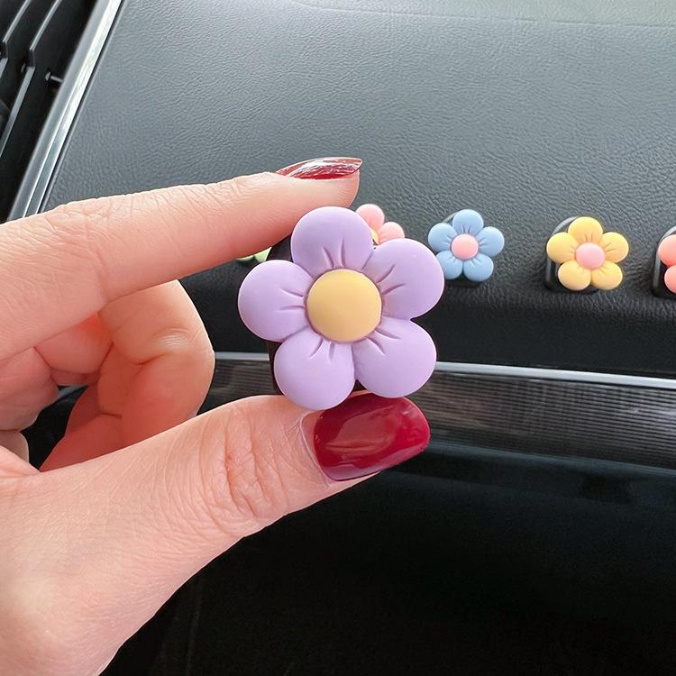 Flower Perfume Clip Car Air Outlet Decor Interior Air Freshener Air Vent Colorful Flora Aromatherapy Decoration Accessories