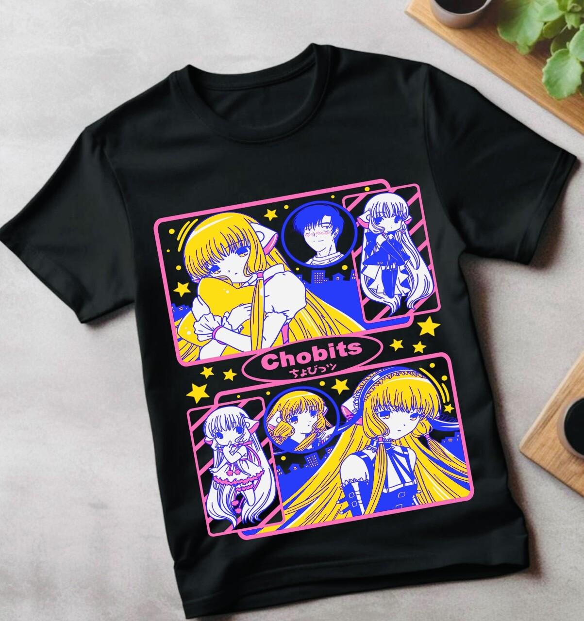 Chobits Chi T-Shirt Mens Womens Tees Top apanese sumomo Hibiya Girl Kawaii Anime GifT Shirt Mens Womens Tees Top cartoon S