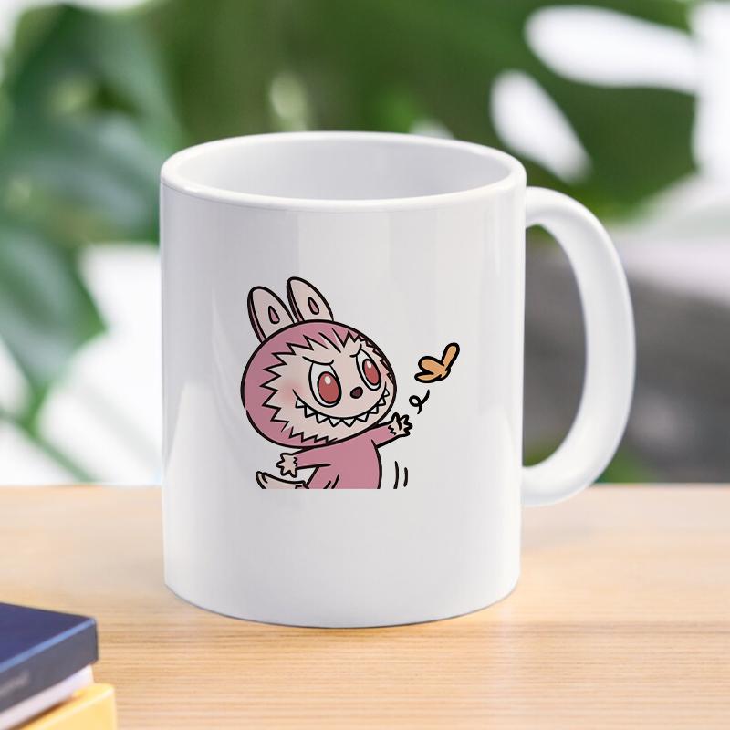 Labubu 3D Ceramic Mug The Monsters Creative Cute Milk Coffee Cup For Gift Abubu Home Kitchen Drinkware Mugs