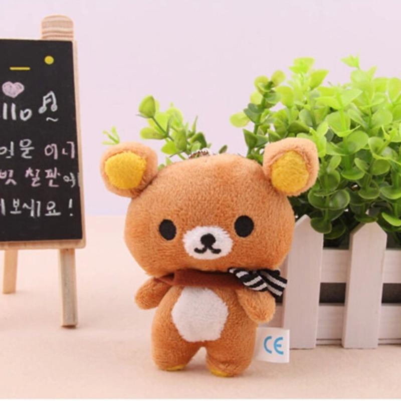 

1 шт. кавайная стоящая 11 см любовник рилаккума медведь плюшевая мягкая игрушка мягкая фигурка кукла брелок дизайн подвеска шарм игрушка 11cm коричневый