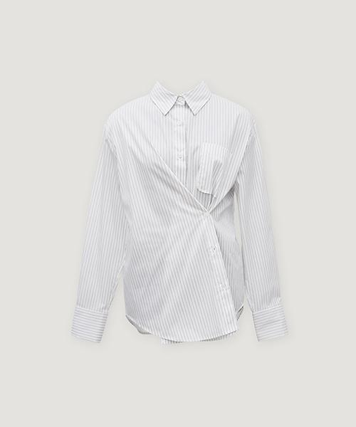 Diaeni Stripe Wrap Shirt