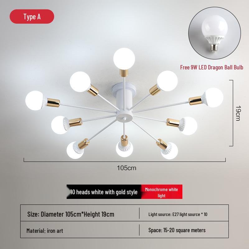 Nordic LED Ceiling Light: Modern Minimalist Design for Bedrooms & Living Rooms