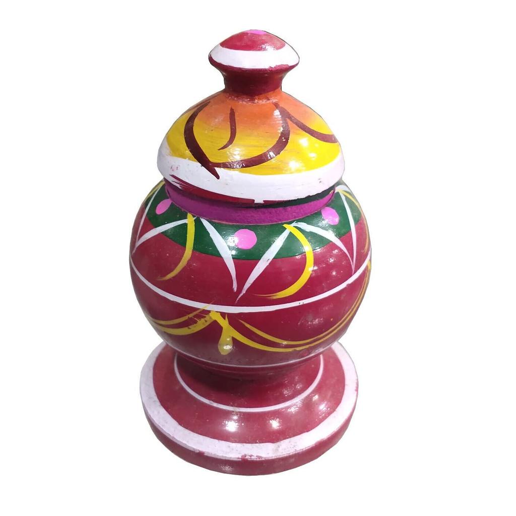 @ Wooden Sindur Dani Decorated For Married Women Female Multi Color 1 Pc n045 MJ-1096-60%OFF