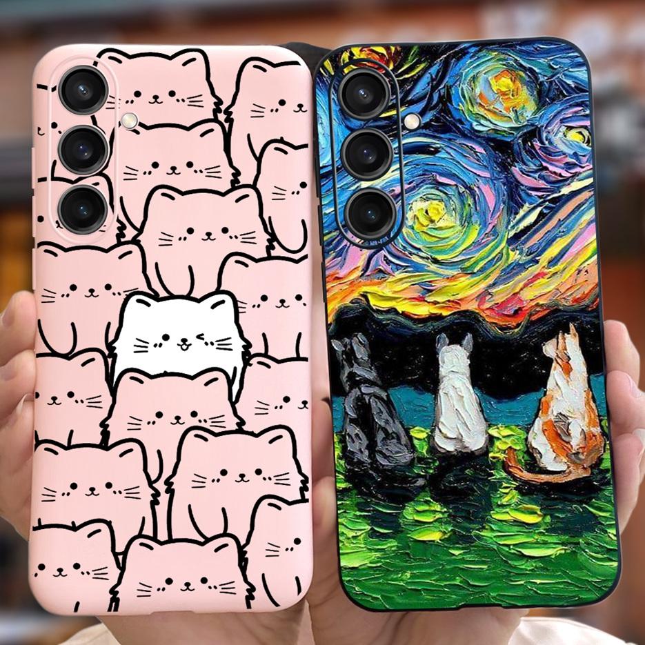 For Samsung Galaxy S24 5G Case S24 Plus New Fashion Cartoon Cover Soft Silicone Phone Case For Samsung S24 Ultra S 24 S24+ Shell