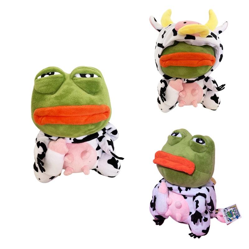 Adorable Pepe The Frog Cows Soft Stuffed Toy For Home Decor Or Office Nap