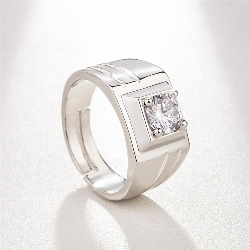 Prsten otevřený prsten boha prsten svatební pánský prsten módní originální prsten diamantový prsten šperky doplňky pánský prsten s imitací diamantu prsten