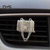 2 Stück Auto-Aromatherapie-Entlüftungsclip, luxuriöser Strass-High-Heel-Handtaschen-Lufterfrischer, Luftauslass-Dekorationsklemme, Auto-Innenzubehör
