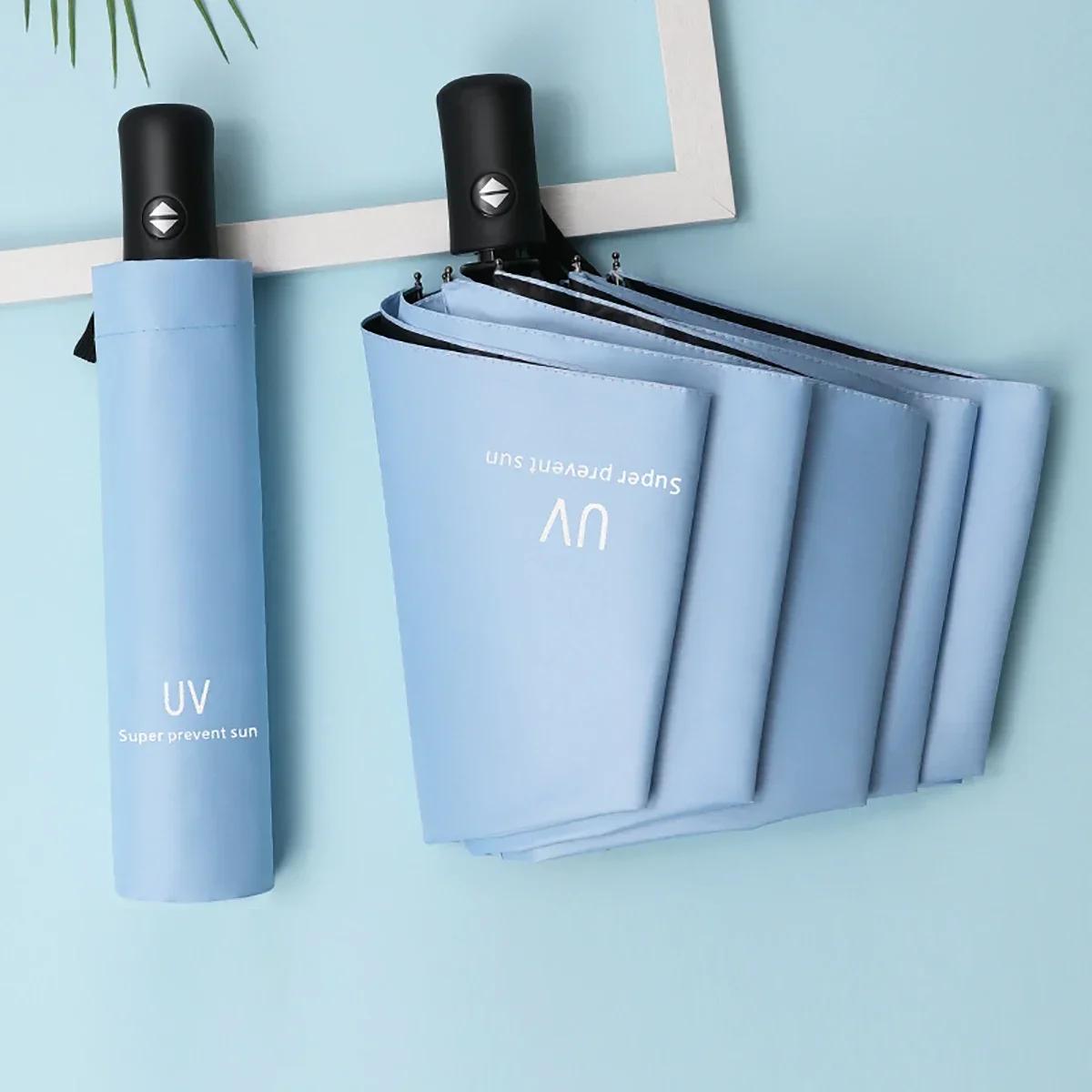 

8-спицевый дорожный зонт от солнца и дождя, ветрозащитный, многоцветный, автоматически открывающийся и закрывающийся дорожный зонт